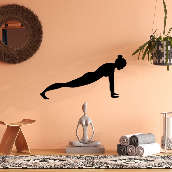 Wallity Yoga 7 Escultura de pared de metal negra Wallity Yoga 7 Escultura de pared de metal negra